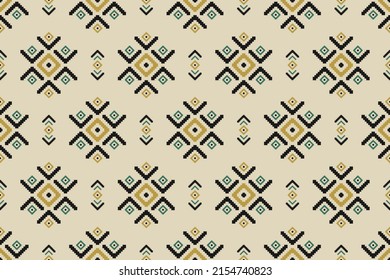 Hermoso arte de patrones étnicos. Patrón inestable de la etnia ikat en las tribus. Diseño para fondo, papel pintado, ilustración vectorial, tela, ropa, alfombra, textil, batik, bordado.