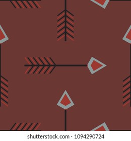 Beautiful ethnic pattern. It depicts a stylized arrow. Chaotic drawing.      