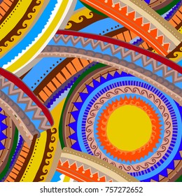 Beautiful ethnic seamless pattern.