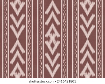 Beautiful ethnic seamless pattern in tribal.Ikat textile texture in native American,Mexican,African style.Aztec geometric fabric folk art.Boho ornament.Design for carpet, wallpaper,clothing,rug,woven.