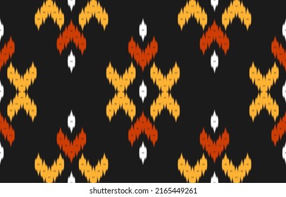 Beautiful ethnic tribal pattern art. Ethnic ikat seamless pattern. American and Mexican style. Design for background, wallpaper, illustration, fabric, clothing, carpet, textile, batik, embroidery.