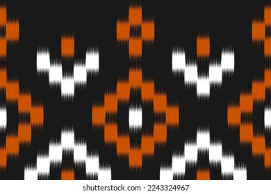 Beautiful ethnic tribal pattern art. Ethnic ikat seamless pattern. American and Mexican style. Design for background, wallpaper, illustration, fabric, clothing, carpet, textile, batik, embroidery.