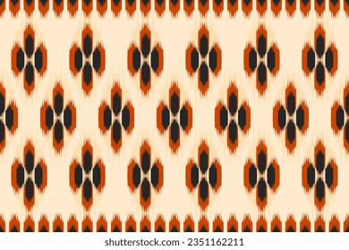 Beautiful ethnic tribal pattern art. Ethnic ikat seamless pattern. American and Mexican style. Design for background, wallpaper, illustration, fabric, clothing, carpet, textile, batik, embroidery.