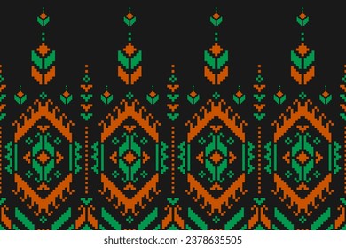 Beautiful ethnic tribal pattern art. Ethnic geometric seamless pattern. American, Mexican style. Design for background, wallpaper, illustration, fabric, clothing, carpet, textile, batik, embroidery.