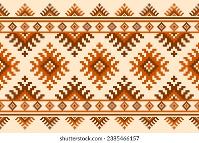Beautiful ethnic tribal pattern art. Ethnic geometric seamless pattern. American, Mexican style. Design for background, wallpaper, illustration, fabric, clothing, carpet, textile, batik, embroidery.