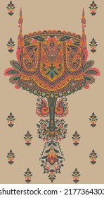 beautiful etnic border and flowers and textile digital motifs .paisley motifs paisley design art illustration traditional design motifs .paisley motifs paisley border design .