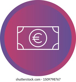Beautiful euro vector line icon