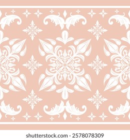 Beautiful Exquisitely Lace Handicraft Border Decoration Seamless Pattern Vector. Luxury Detailed Exotic Creative Florals Canvas Scroll Ornament Design for Haute Couture Fabrics Textiles Handkerchief.