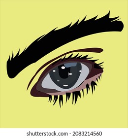 beautiful eye and eye brow