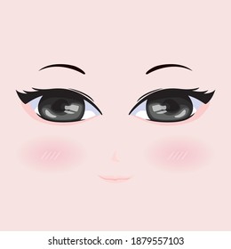beautiful eye cartoon vector illustration