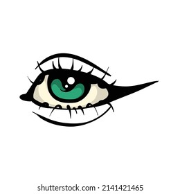 Beautiful eye cartoon vector illustration