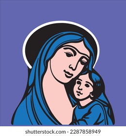 A Beautiful and Eye Catching Colorful Mother's Day Line Art