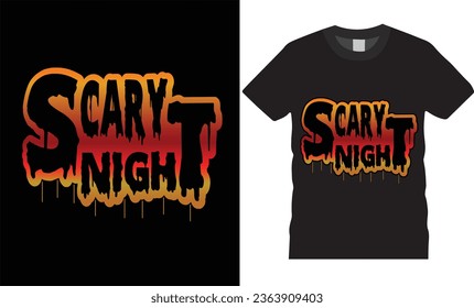Hermoso y llamativo diseño de camisetas vectoriales de Halloween.