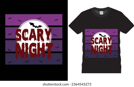 Hermoso y llamativo diseño de camisetas vectoriales de Halloween.