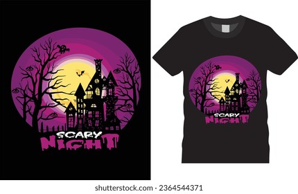Beautiful and eye catching Halloween vector graphic t shirt design.