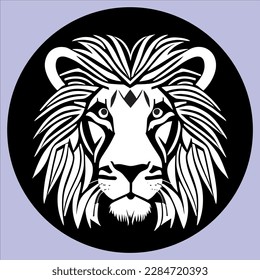 A Beautiful and Eye Catching Lion's Line Art In Black and white