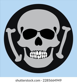 A Beautiful and Eye catching Skull Line Art in Black and white
