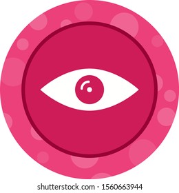 Beautiful Eye Glyph Vector Icon