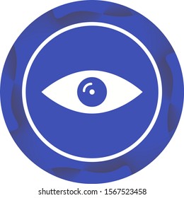 Beautiful Eye Glyph Vector Icon