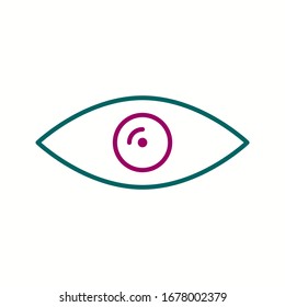Beautiful Eye Line Vector Icon