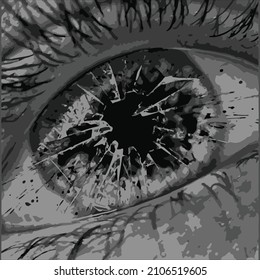 Beautiful eye and texture made by illustration for t shirt design, logo design and many others.