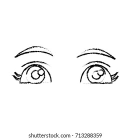 Beautiful Eyes Cartoon Stock Vector (Royalty Free) 713288359 | Shutterstock