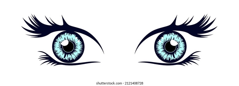 Beautiful Eyes Cartoon Vector Design Inspiration