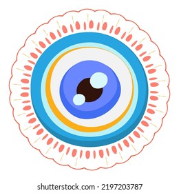 Beautiful eyes illustration, cartoon eye, doodle art