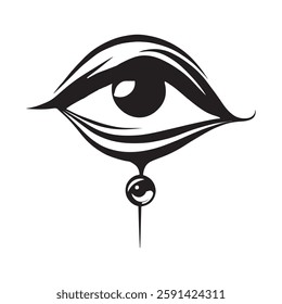 beautiful eyes vector illustration typography