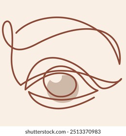 Belos olhos de mulheres um desenho de linha. Lindos olhos de mulheres ilustração de linha única. Olhos femininos arte de linha minimalista