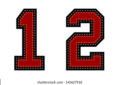 Beautiful Fabric Alphabet Isolated on White Background (color can be changed easily)
