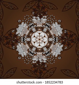 Beautiful fabric pattern. Cute floral background. Vector illustration. Seamless pattern in small flower.