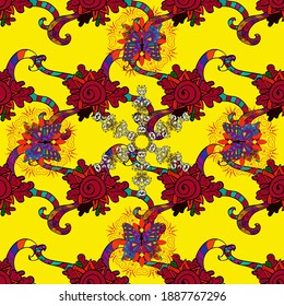 Beautiful fabric pattern. Cute floral background. Seamless pattern in small flower. Vector illustration.