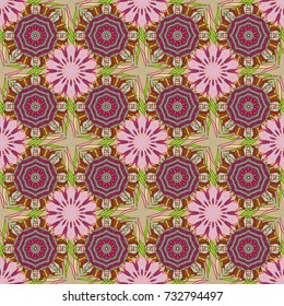 Beautiful fabric pattern. Cute Floral pattern in the small flower. Seamless floral pattern with nice doodles flowers. Vector illustration.