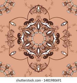 Beautiful fabric pattern. EPS10 Vector illustration. Cute seamless floral print with spring flowers.