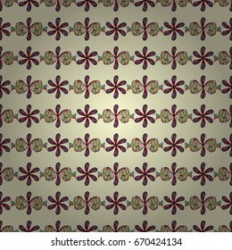 Beautiful fabric pattern. EPS10 Vector illustration. Cute seamless floral print with spring flowers.
