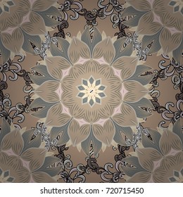 Beautiful fabric pattern. EPS10 Vector illustration. Cute seamless floral print with spring flowers.