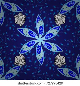 Beautiful fabric pattern. EPS10 Vector illustration. Cute seamless floral print with spring flowers.