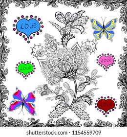 Beautiful fabric pattern. Flat Flower Elements Design. Colour Summer Theme seamless pattern Background. Trendy seamless Floral Pattern In Vector illustration.