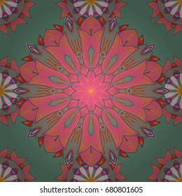 Beautiful fabric pattern. Flat Flower Elements Design. Colour Summer Theme seamless pattern Background. Trendy seamless Floral Pattern In Vector illustration.