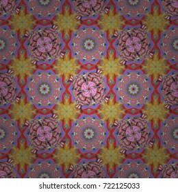 Beautiful fabric pattern. Flat Flower Elements Design. Colour Summer Theme seamless pattern Background. Trendy seamless Floral Pattern In Vector illustration.