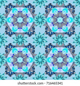 Beautiful fabric pattern. Hand drawn. Doodle flowers and branches, herbs and flowers. Vector illustration.