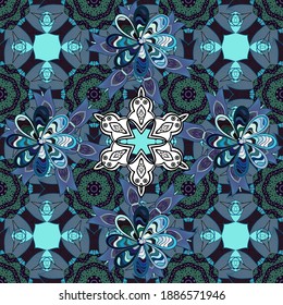 Beautiful fabric pattern. Seamless floral pattern with nice doodles flowers. Cute Floral pattern in the small flower. Vector illustration.