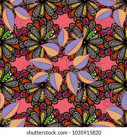 Beautiful fabric pattern. Seamless pattern in small flower. Cute floral background. Vector illustration.