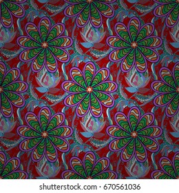 Beautiful fabric pattern. Seamless pattern in small flower. Cute floral background. Vector illustration.