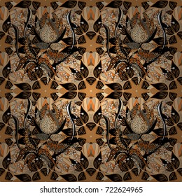 Beautiful fabric pattern. Trendy seamless Floral Pattern In Vector illustration. Flat Flower Elements Design. Colour Summer Theme seamless pattern Background.