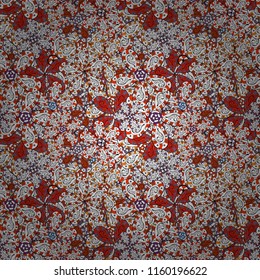 Beautiful fabric pattern. Vector watercolour floral pattern, delicate flowers, white, black and orange flowers, greeting card template.