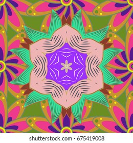 Beautiful fabric pattern. Vector watercolour floral pattern, delicate flowers, flowers, greeting card template.