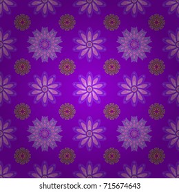 Beautiful fabric pattern. Vector watercolour floral pattern, delicate flowers, brown, violet and neutral flowers, greeting card template.
