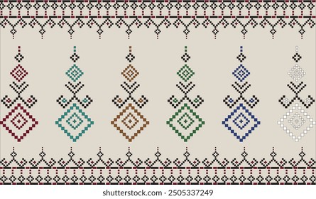 Beautiful fabric patterns Native ethnic patterns can be used to knit shawls, curtains, blankets, sarongs, and yarn for all types of clothing including wall coverings.